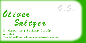 oliver saltzer business card
