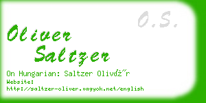 oliver saltzer business card